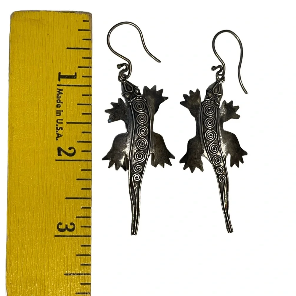 Alligator Earrings - Picture 3 of 3